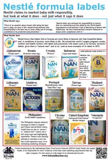 Nestle formula labels